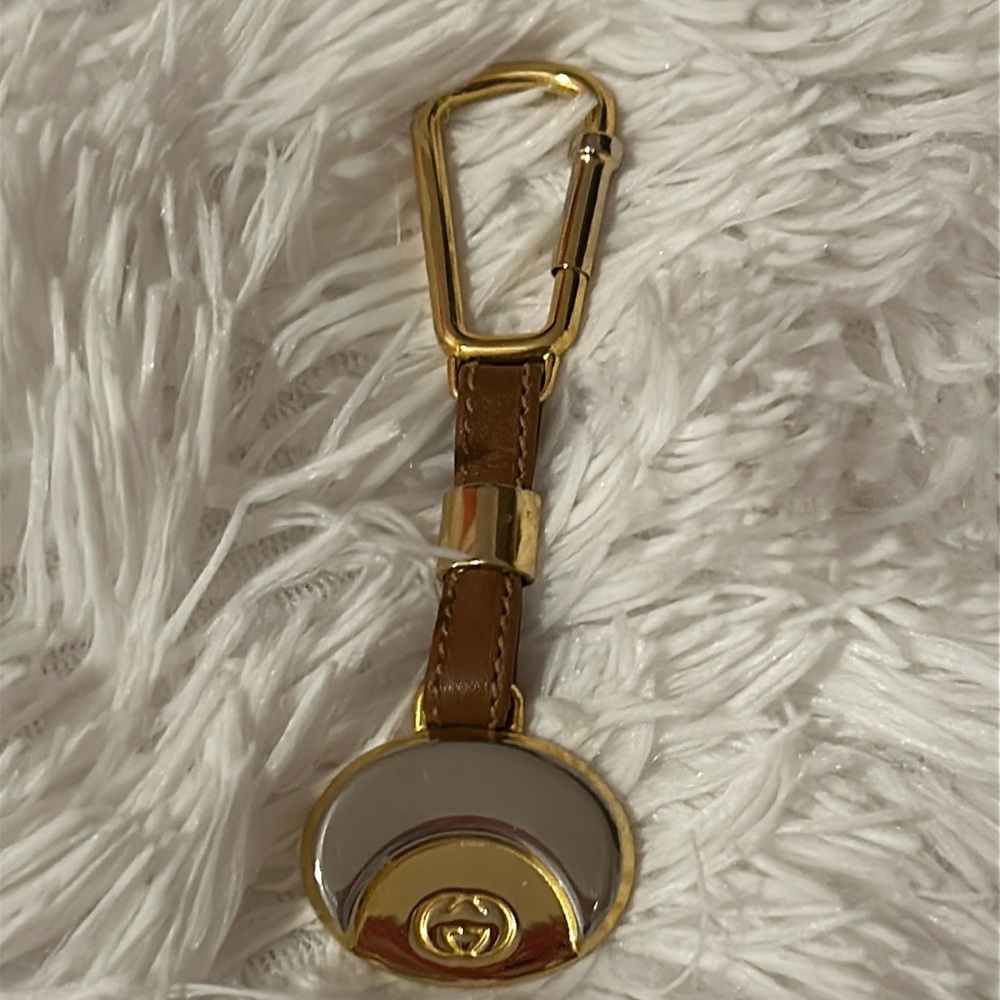 Gucci Key Ring / Bag Charm with leather strap